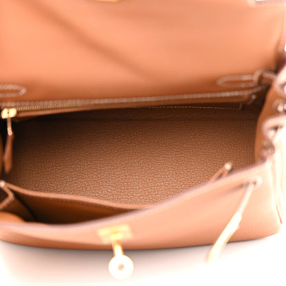 Hermes Togo Kelly Retourne 25 Gold 5 of 11