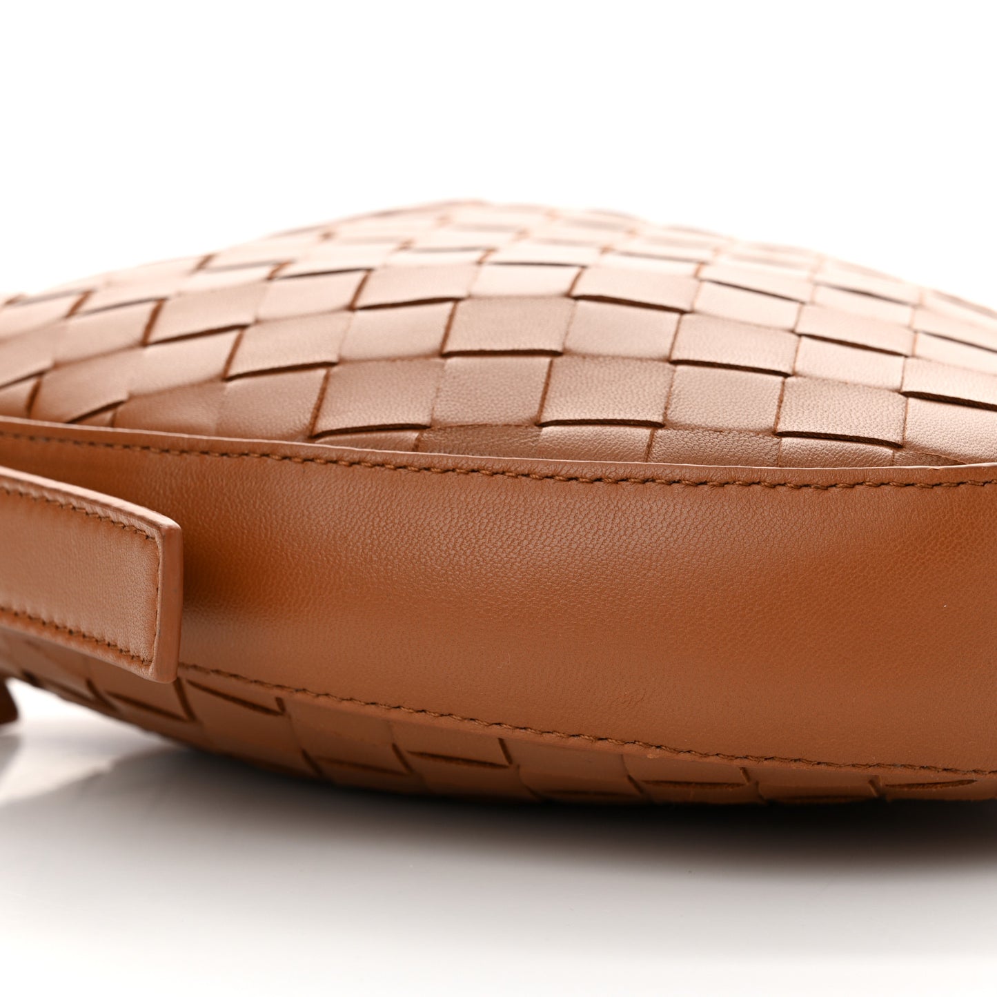 Nappa Intrecciato Small Drop Shoulder Bag Wood