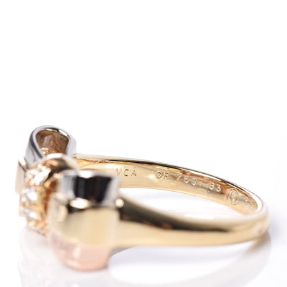 Van Cleef & Arpels 18K Rose Yellow White Gold Diamond Bow Ring 51 5.75 4 of 5