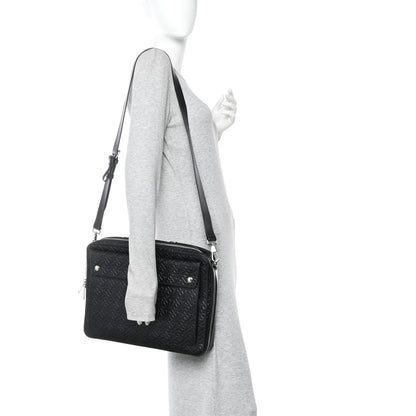 Burberry Calfskin Embossed TB Triple Stud Briefcase Black 2 of 10
