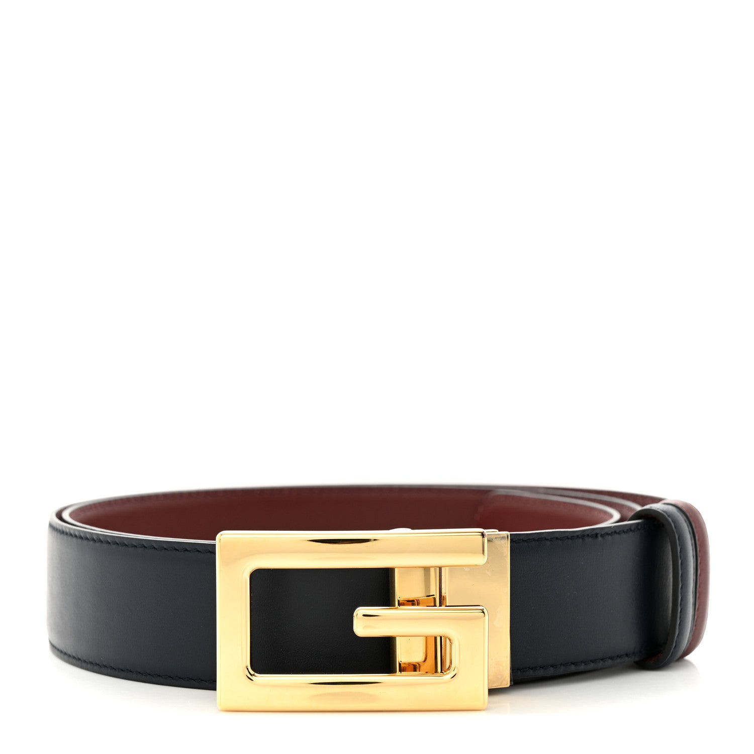 Gucci Moon Calfskin Square G Reversible 35mm Belt 110 44 Black Brown 1 of 7