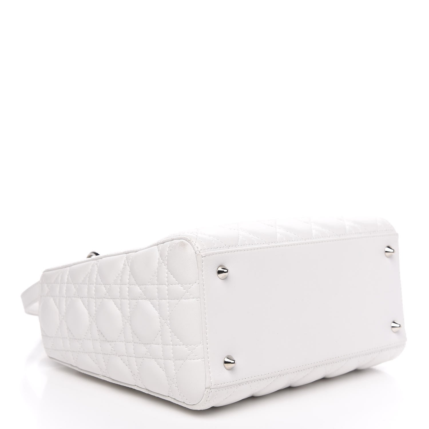 Christian Dior Lambskin Cannage Medium Lady Dior White 4 of 11