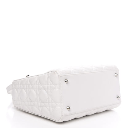 Christian Dior Lambskin Cannage Medium Lady Dior White 4 of 11