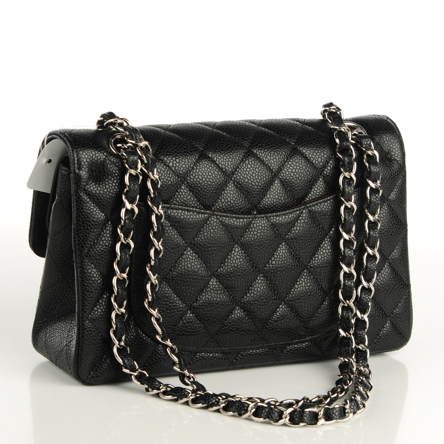Caviar Quilted Small Double Flap Black