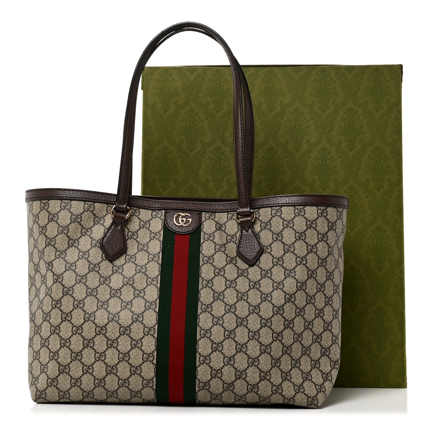 Gucci GG Supreme Monogram Medium Ophidia Shopping Tote Brown 11 of 11