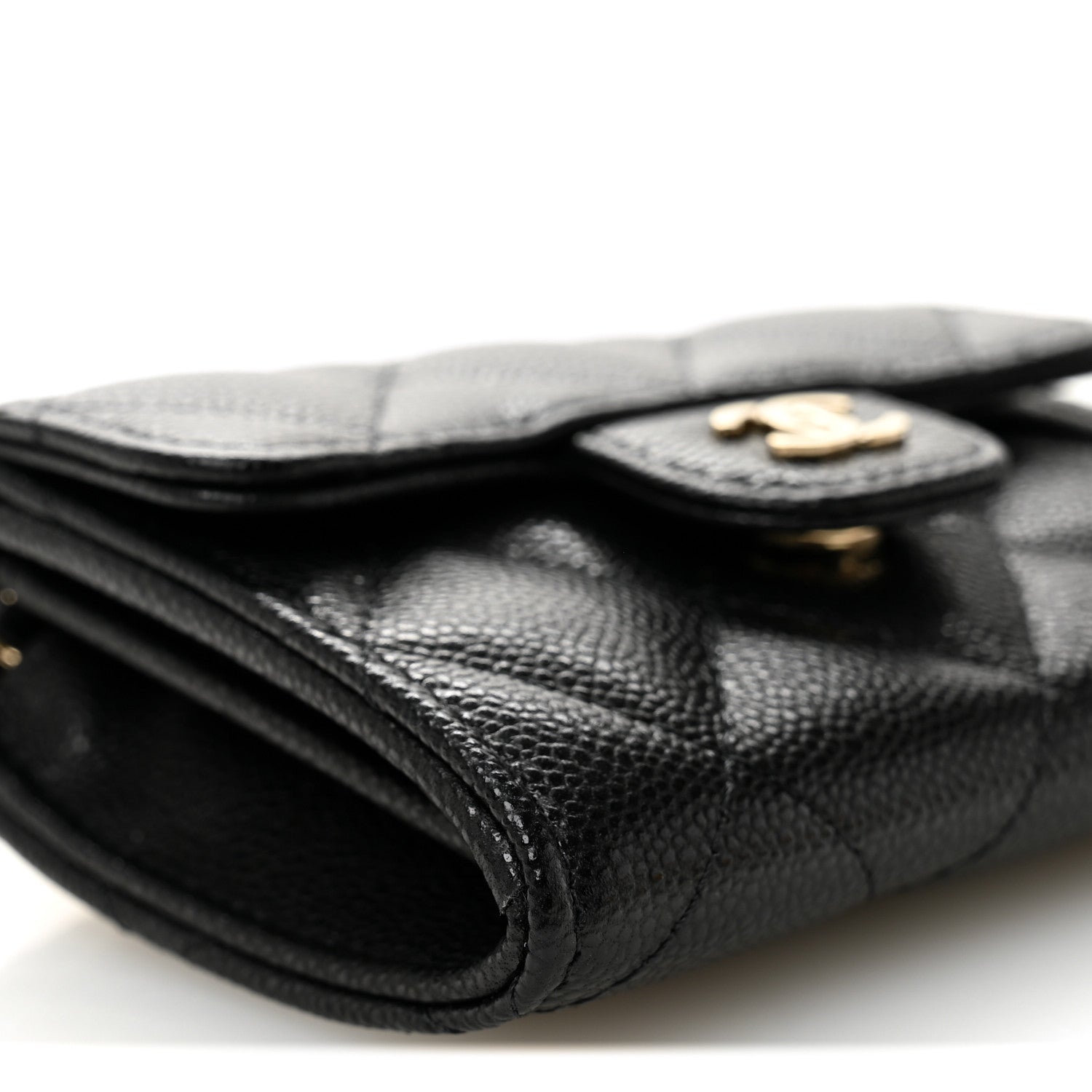 Chanel Caviar Quilted Flap Card Holder On Chain Black 10 of 11