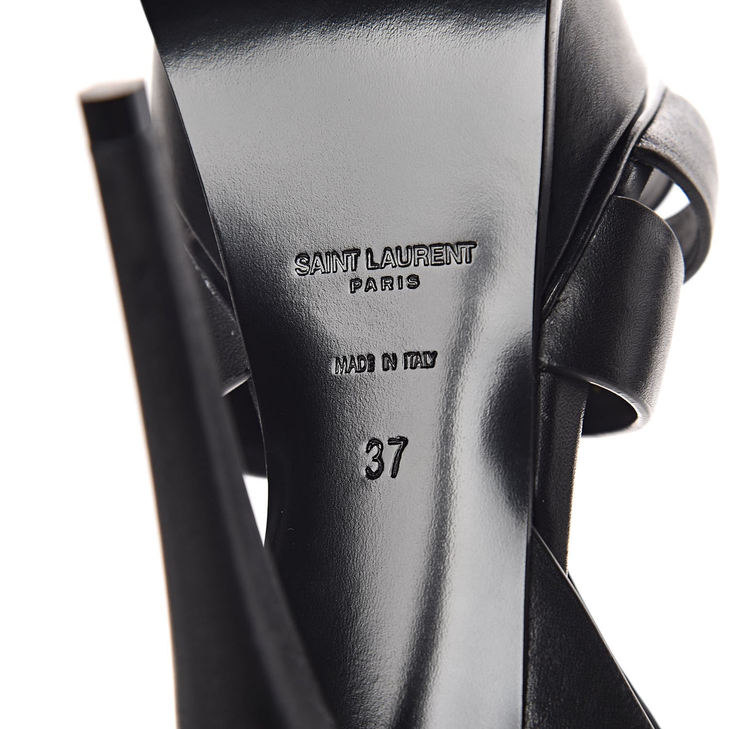 Calfskin Tribute 105 Platform Sandals 37 Black