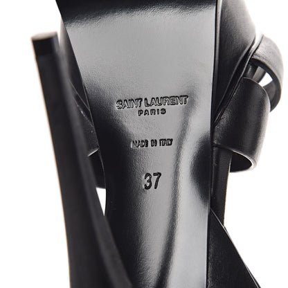 Saint Laurent Calfskin Tribute 105 Platform Sandals 37 Black 7 of 11