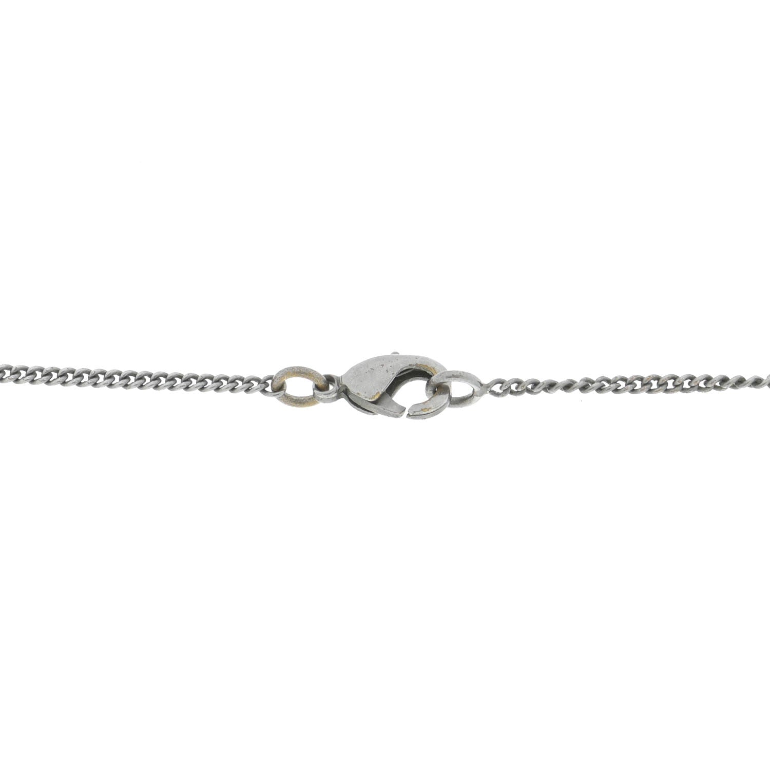 Chanel CC Cross Pendant Necklace Silver 5 of 6