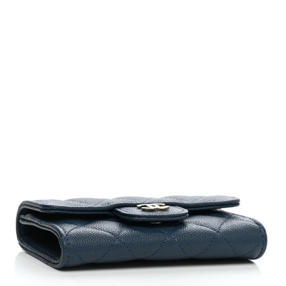 Chanel Caviar Quilted Flap Card Holder Navy Blue 4 of 8