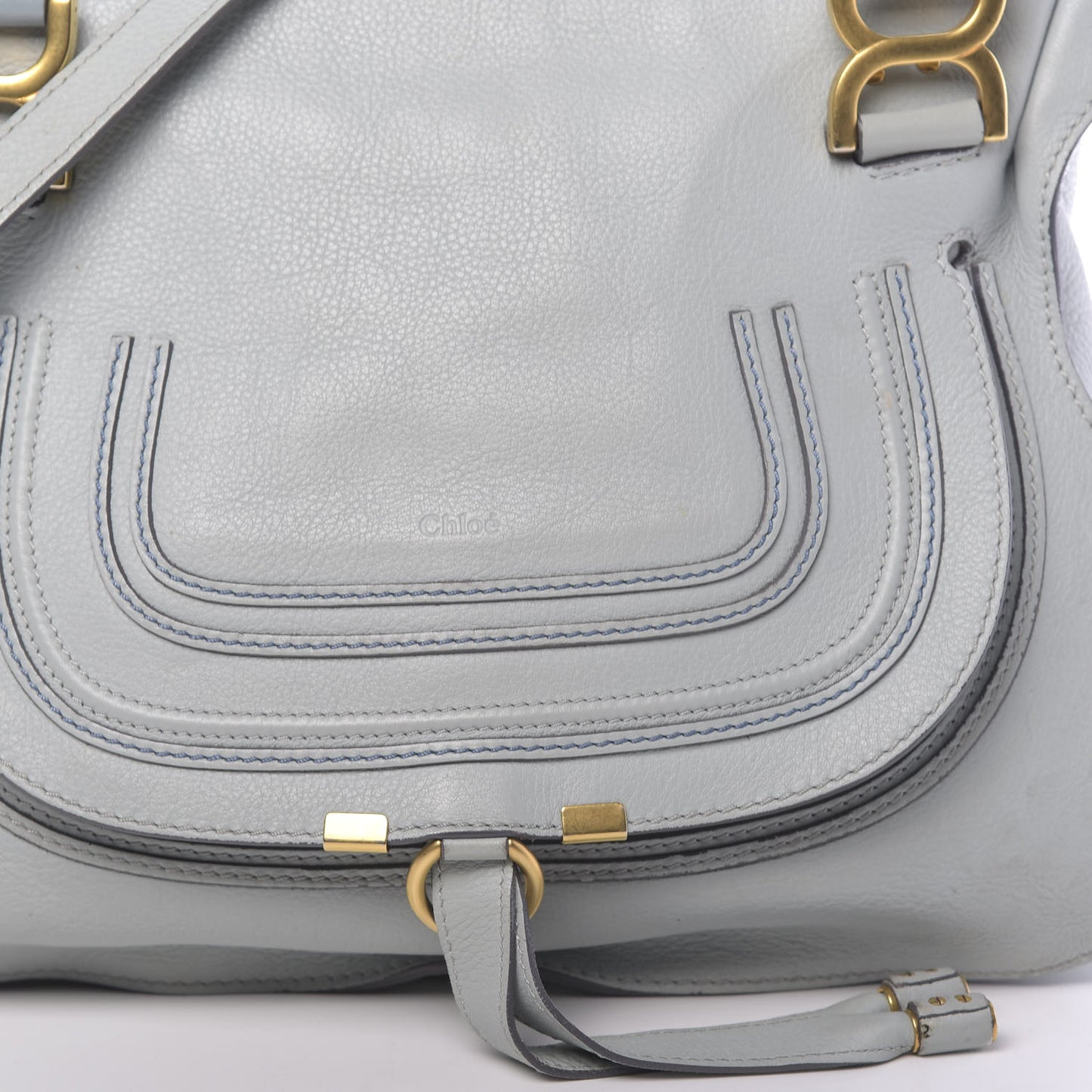 Calfskin Medium Marcie Satchel Cloudy Blue