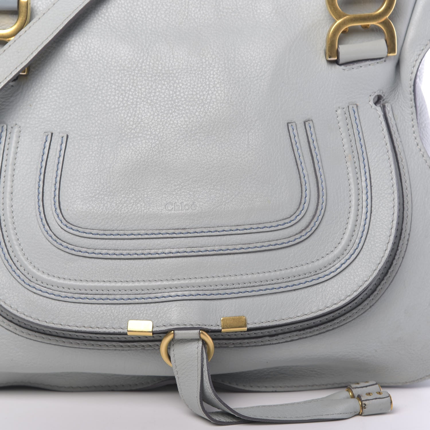 Chloe Calfskin Medium Marcie Satchel Cloudy Blue 11 of 11