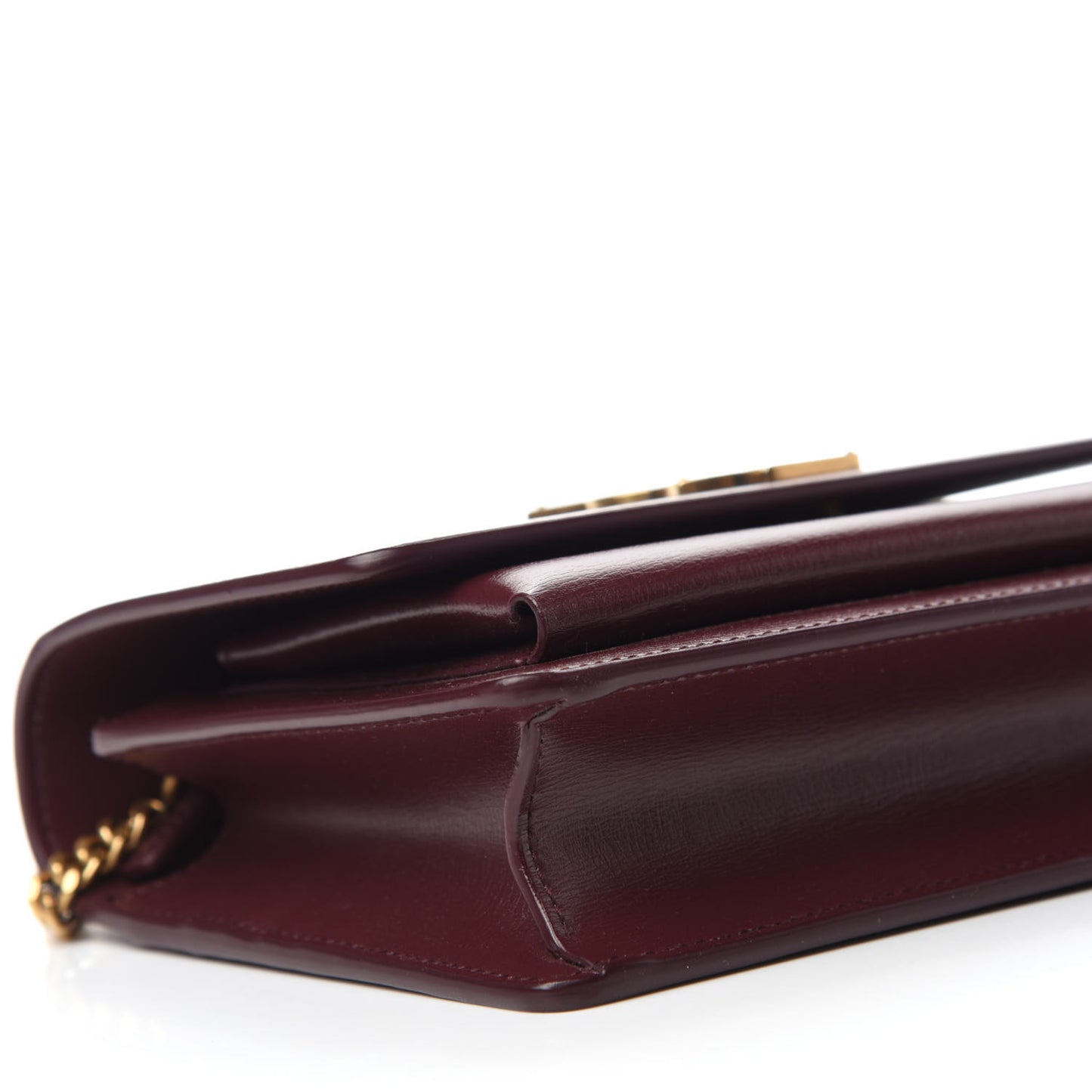 Calfskin Monogram Sunset Chain Wallet New Red