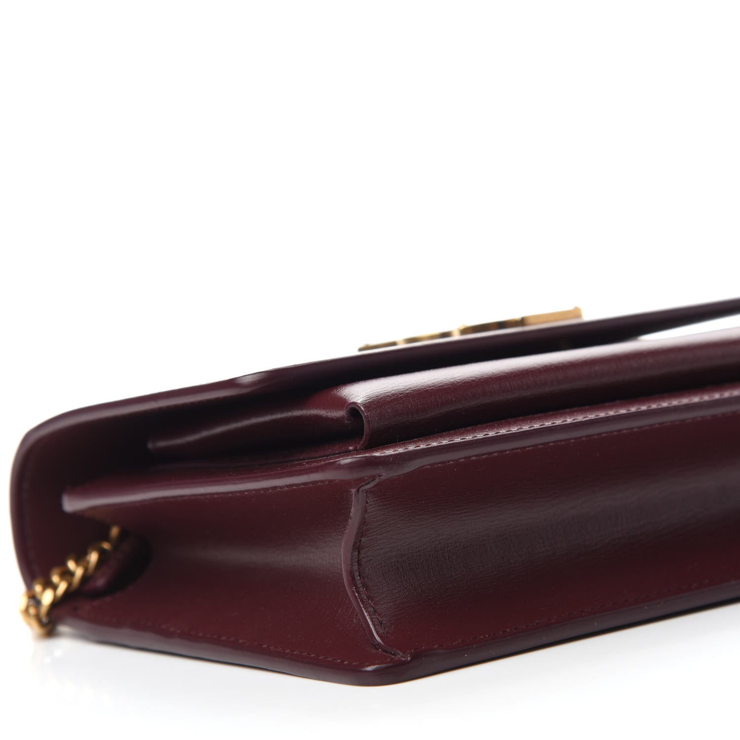 Saint Laurent Calfskin Monogram Sunset Chain Wallet New Red 6 of 10