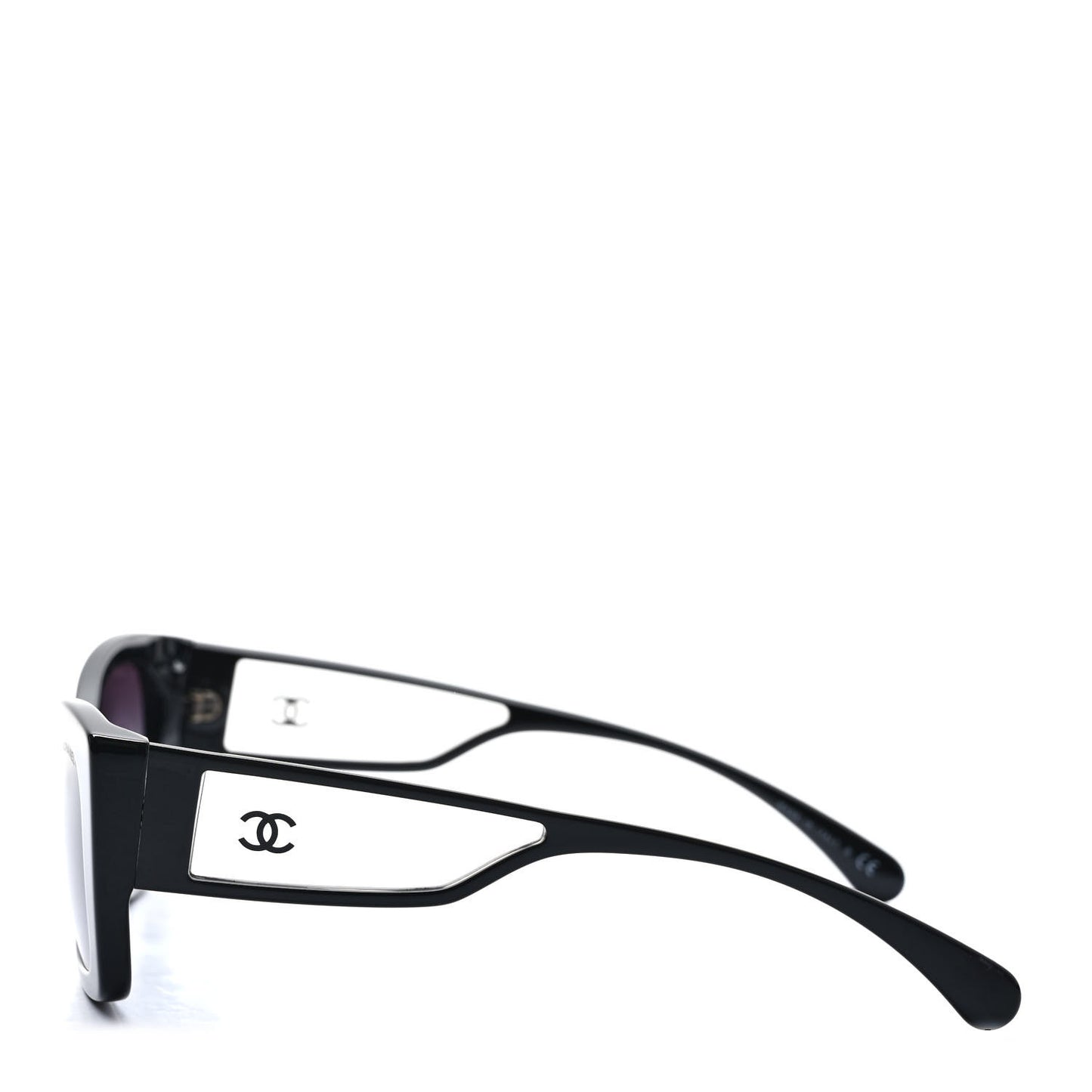 Acetate CC Rectangle Sunglasses 5430-A Black