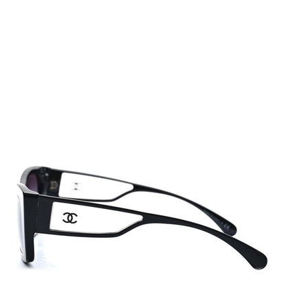 Chanel Acetate CC Rectangle Sunglasses 5430-A Black 4 of 8