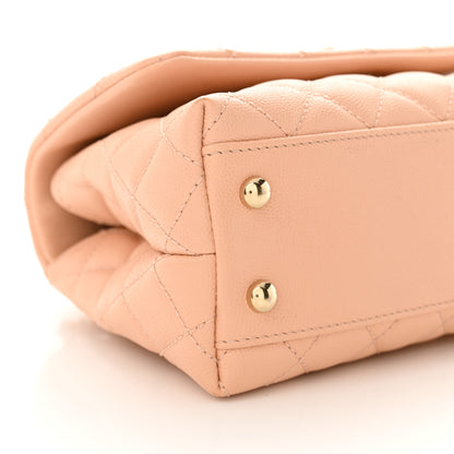 Chanel Caviar Quilted Mini Coco Handle Flap Light Pink 9 of 10