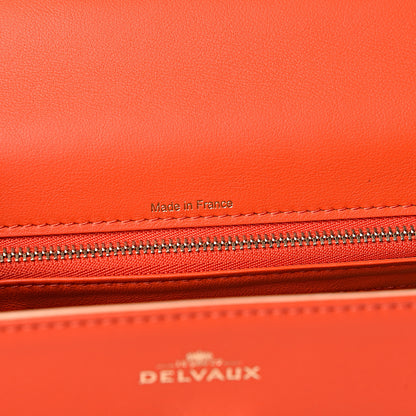 Delvaux Calfskin MM Tempete Satchel Red 7 of 10