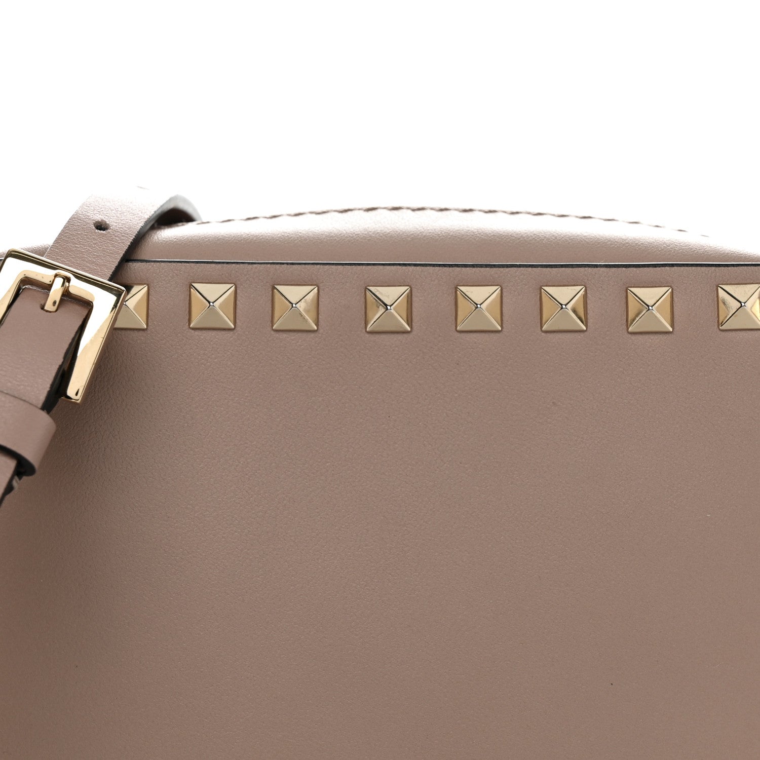 Valentino Garavani Calfskin Rockstud Camera Crossbody Bag Poudre 7 of 9