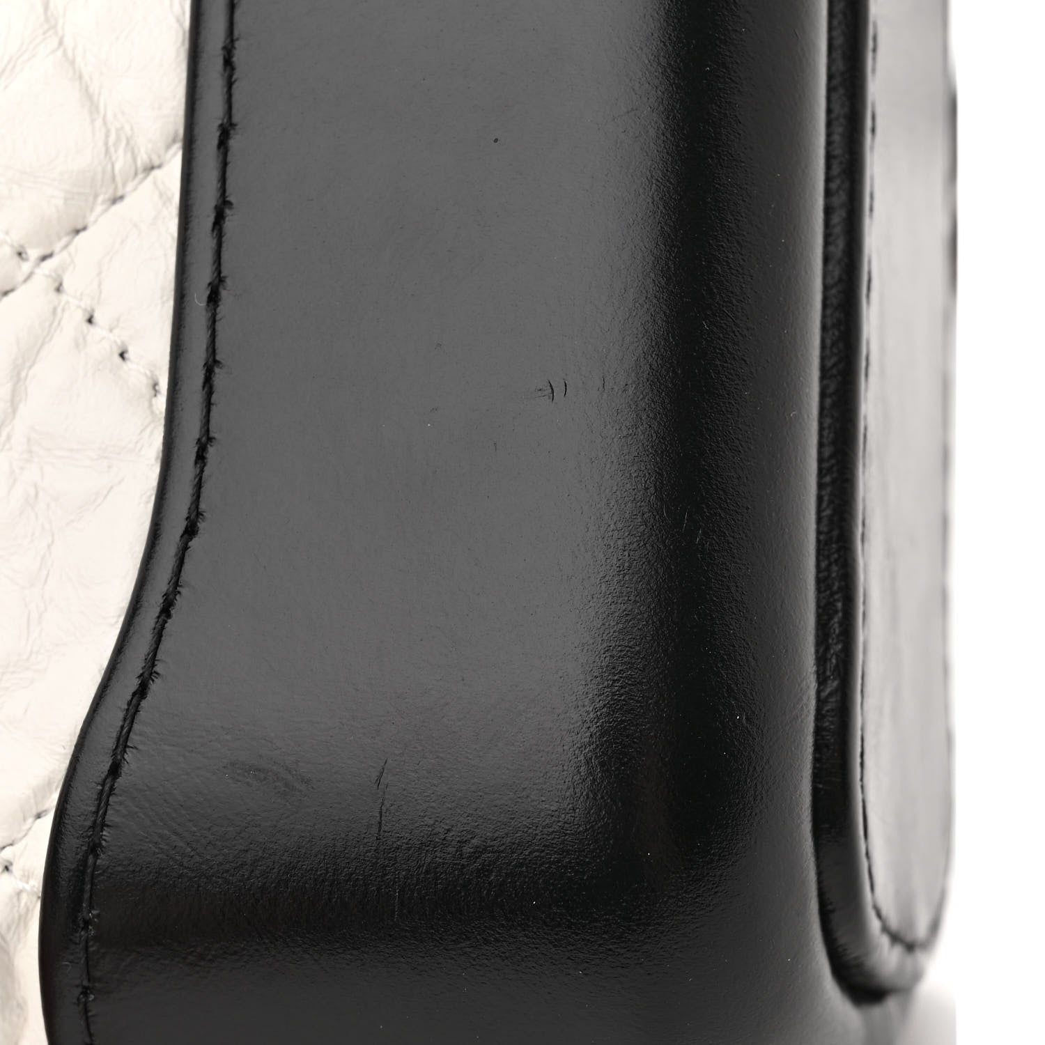 Chanel Aged Calfskin Quilted Small Gabrielle Hobo Black White 13 of 14