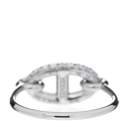 Hermes 18K White Gold Diamond New Farandole Ring 54 6.75 3 of 5