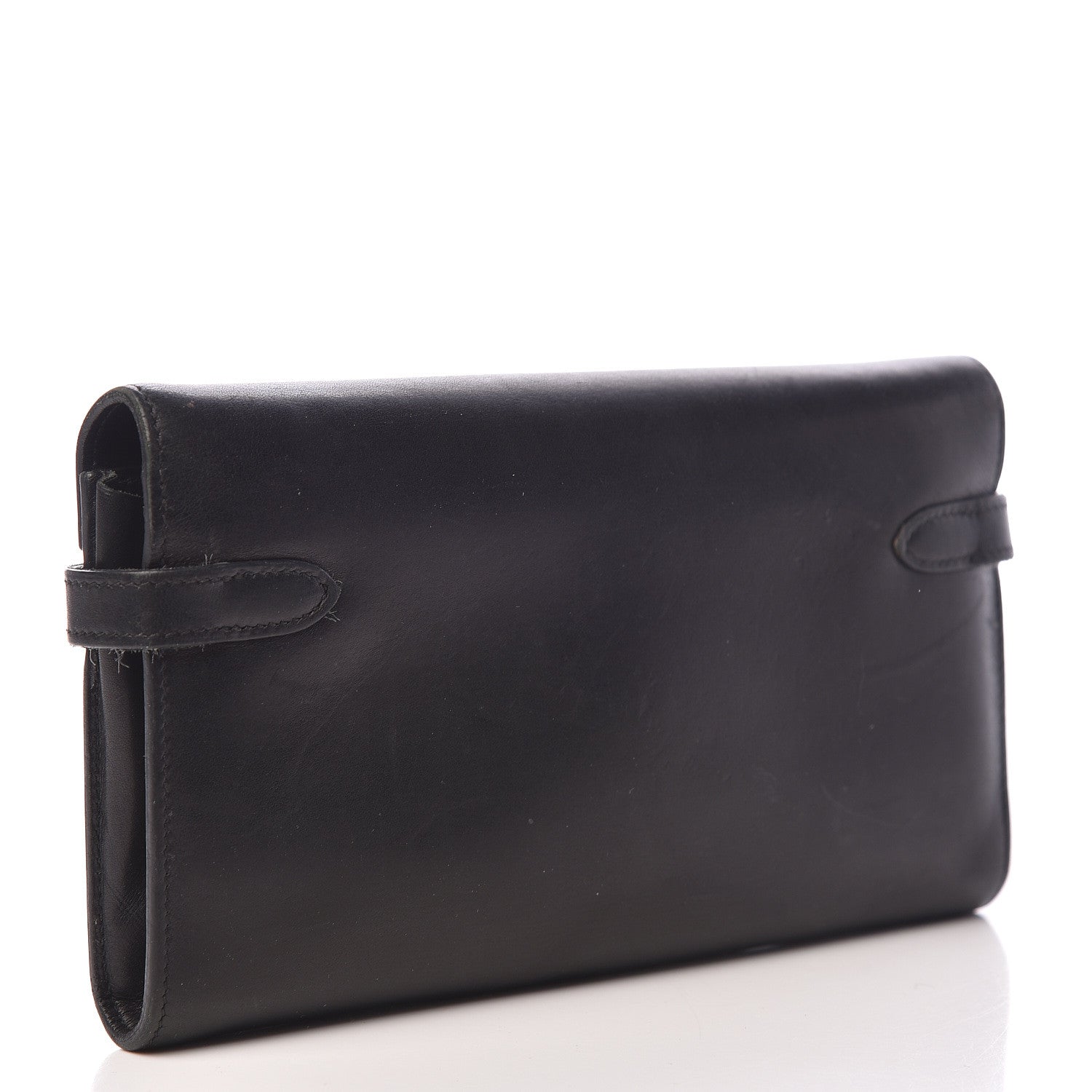 Hermes Box Kelly Longue Wallet Black 3 of 16