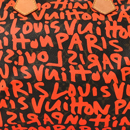 Louis Vuitton Monogram Graffiti Speedy 30 Orange 7 of 9
