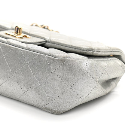 Chanel Iridescent Calfskin Quilted Mini Rectangular Flap Silver 6 of 11