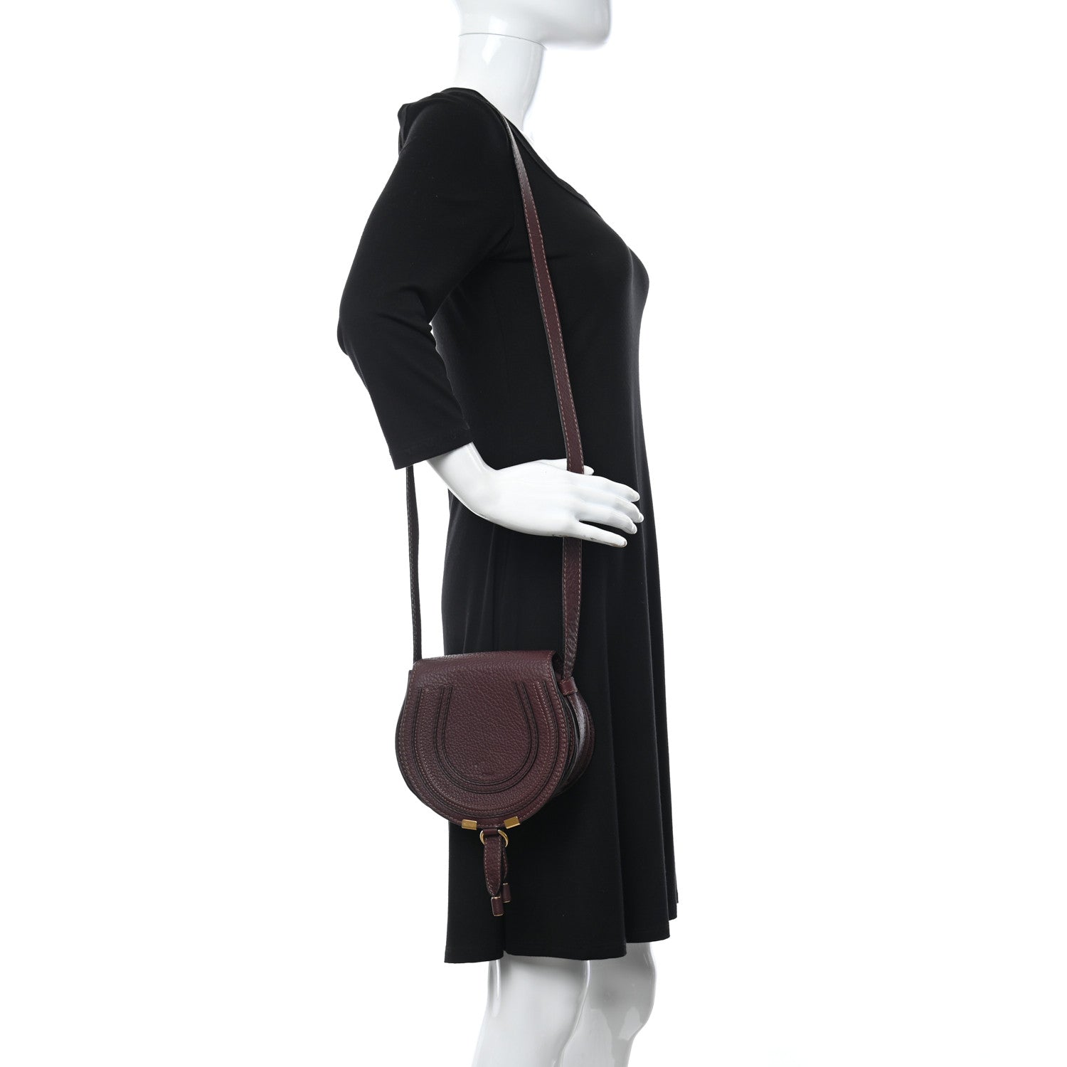 Chloe Calfskin Mini Marcie Round Crossbody Bag Wild Purple 2 of 12