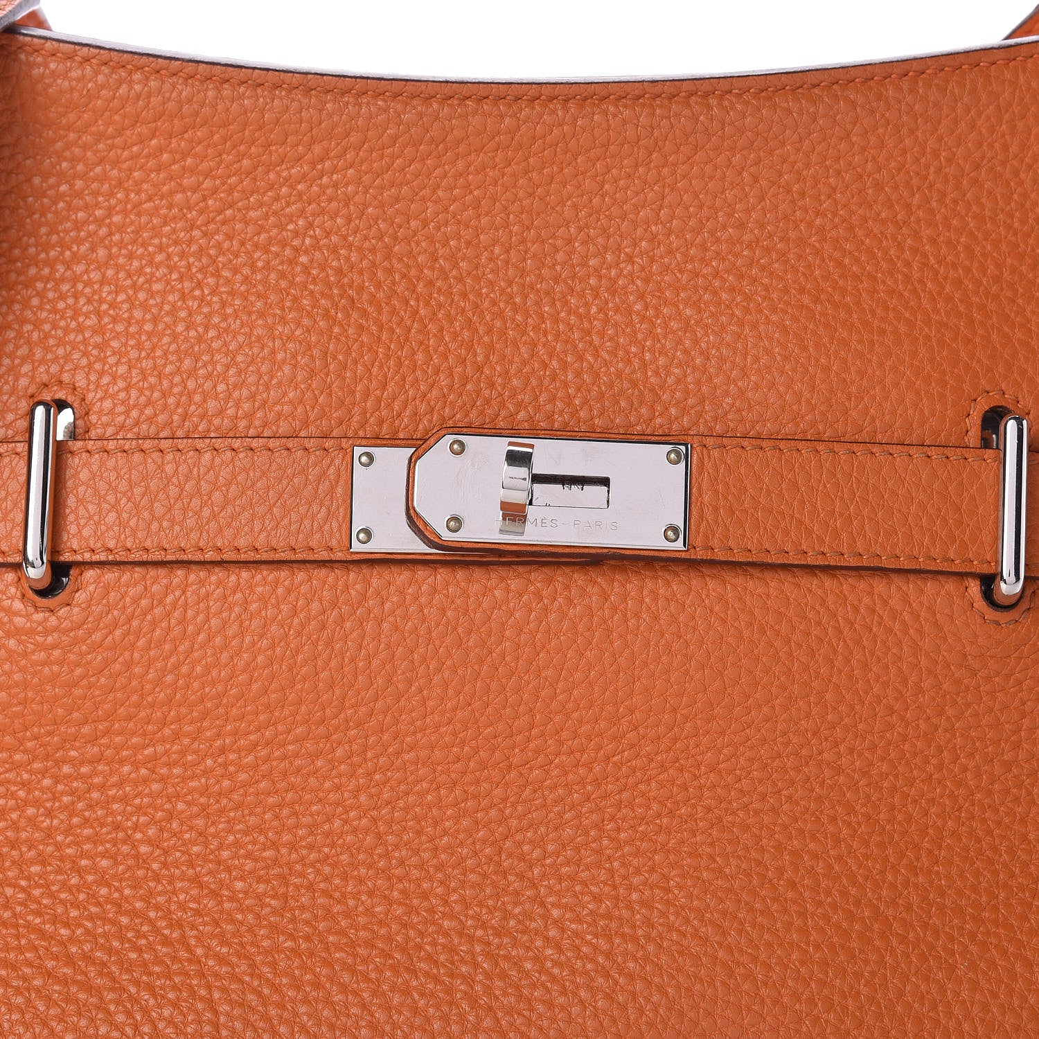 Hermes Taurillon Clemence Jypsiere 34 Orange 8 of 19