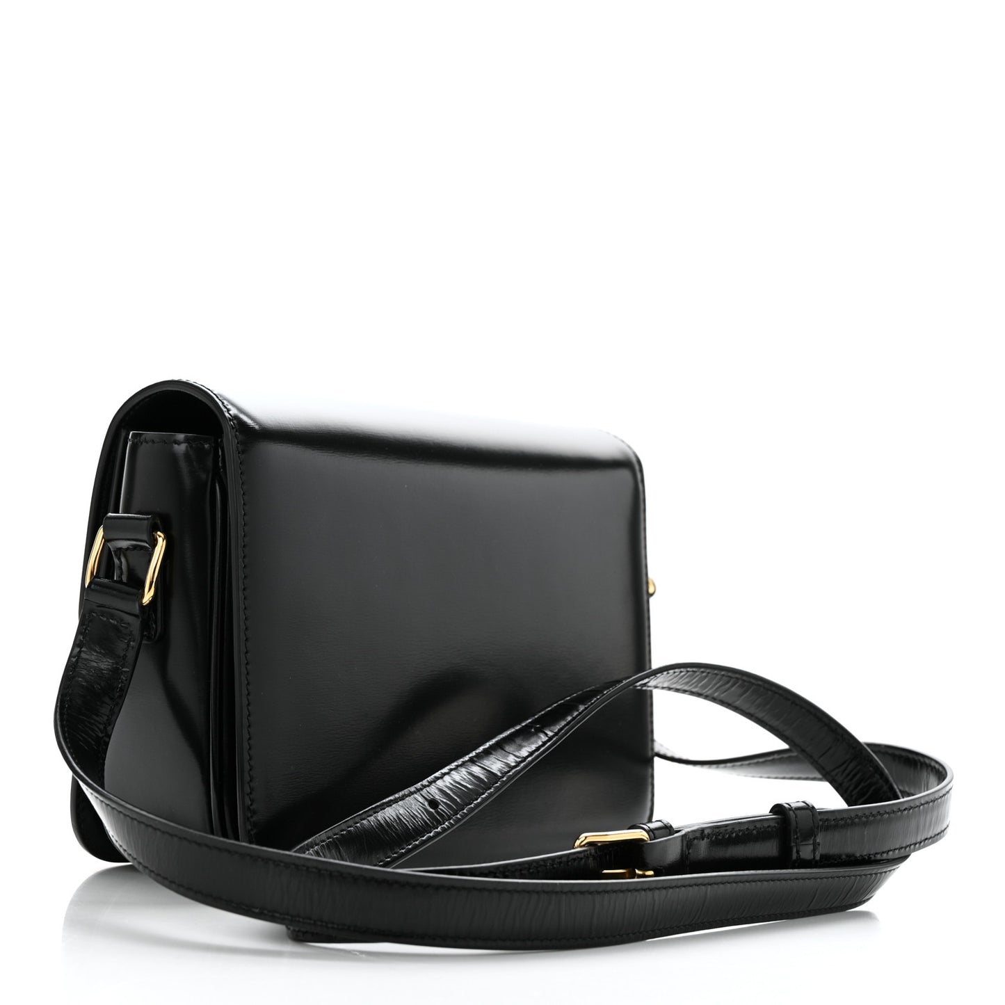 Shiny Calfskin Small Triomphe Black