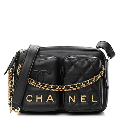 Chanel Calfskin Quilted Small Camera Case Black 1 of 11