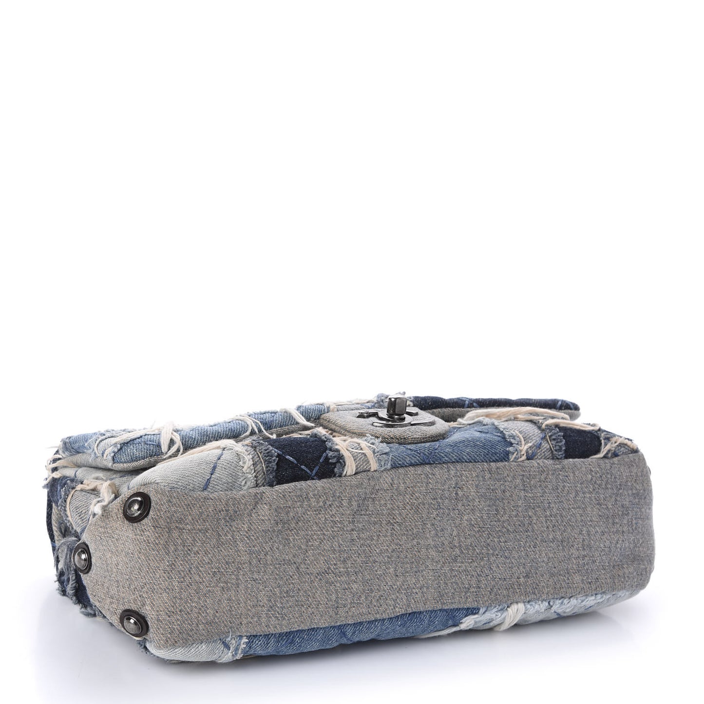 Denim Patchwork Paris Dallas Single Flap Blue