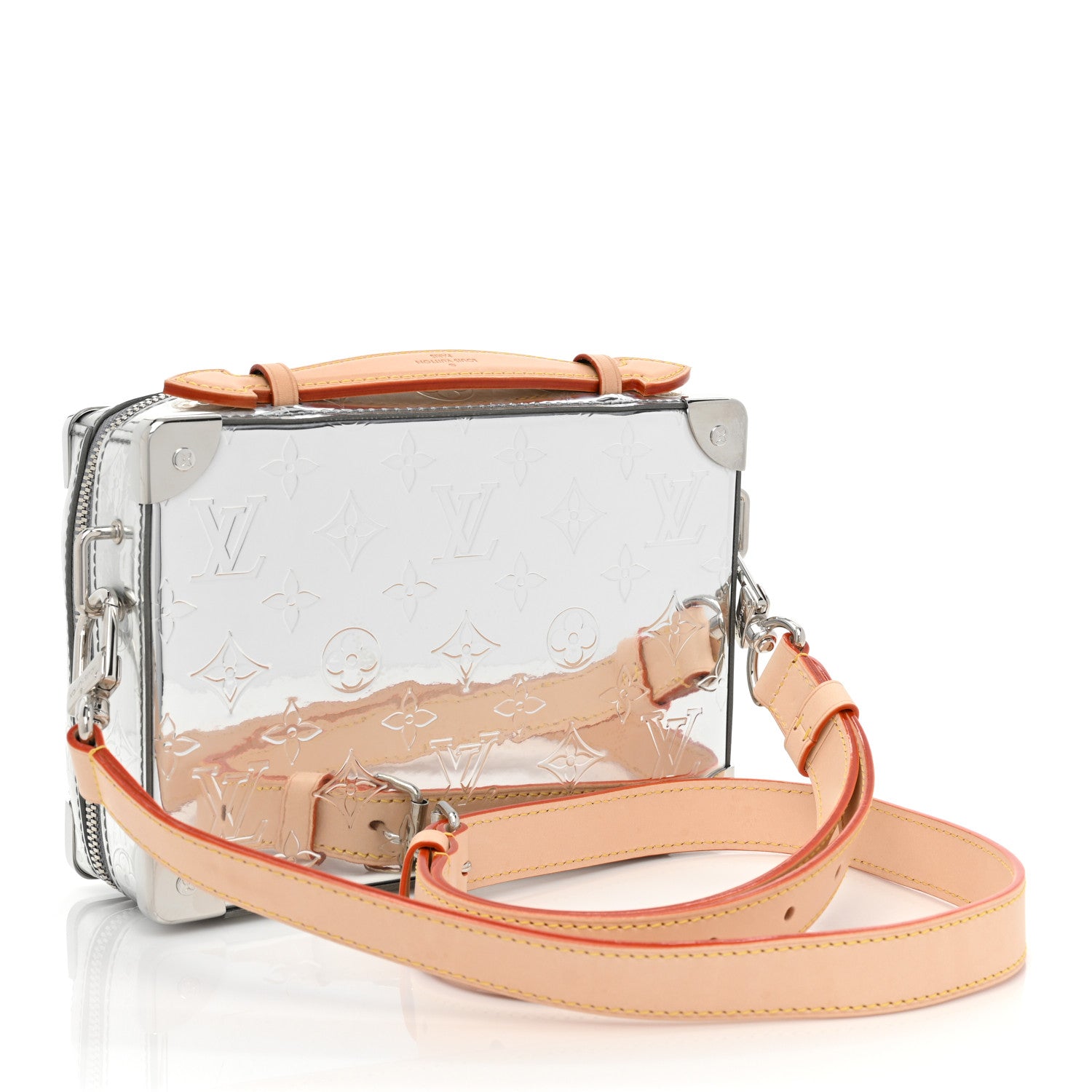 Louis Vuitton Monogram Mirror Handle Trunk Silver 3 of 8