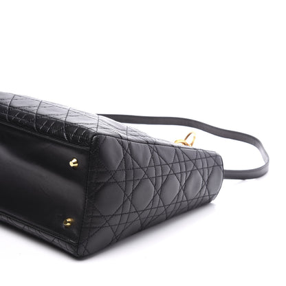 Christian Dior Lambskin Cannage Medium Lady Dior Black 8 of 10