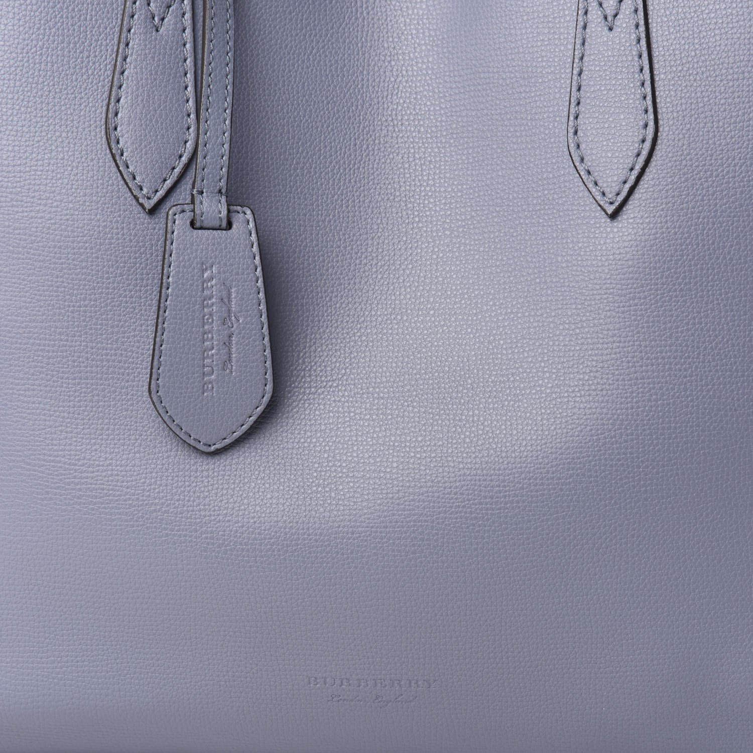 Burberry Calfskin Haymarket Check Medium Reversible Tote Blue 10 of 18