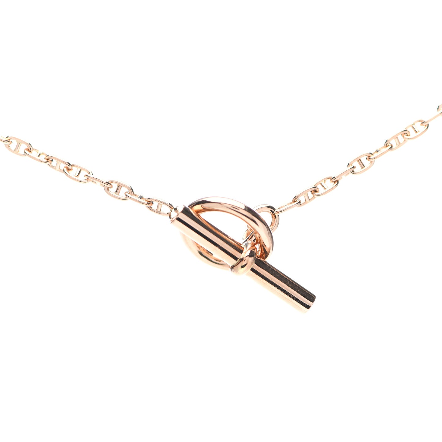 18K Rose Gold Diamond PM New Farandole Pendant Necklace ST