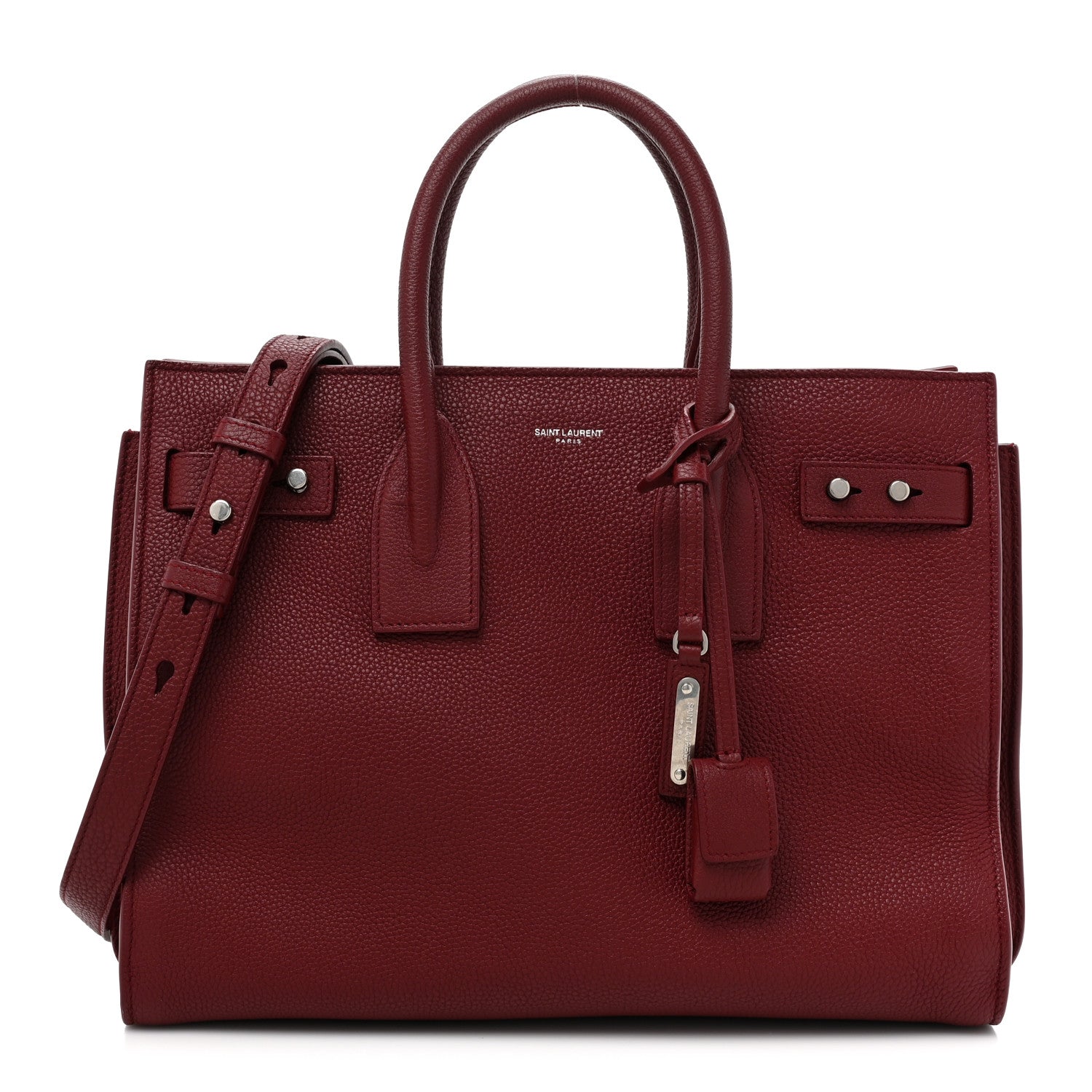 Saint Laurent Grained Calfskin Small Supple Sac De Jour Dark Pallisandre 1 of 15