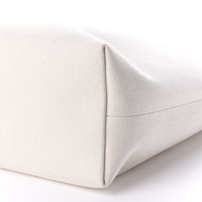 Celine Canvas Calfskin Horizontal Cabas Natural Tan 7 of 9