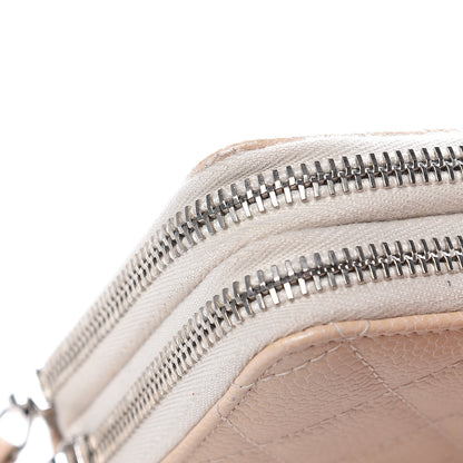 Chanel Caviar Quilted Large Gusset Double Zip Around Wallet Beige 9 of 11