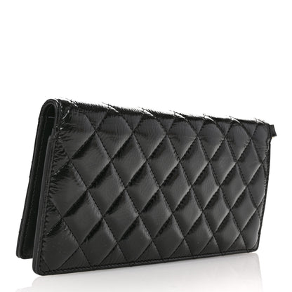 Chanel Shiny Calfskin Quilted Flap Wallet Black 3 of 7