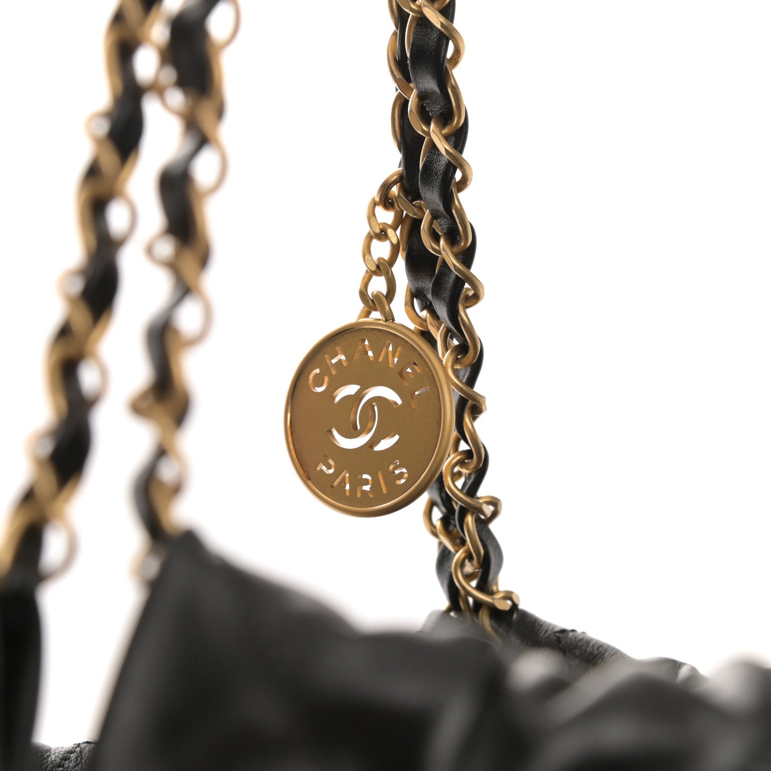 Chanel Shiny Calfskin Quilted Chanel 22 Black 9 of 10