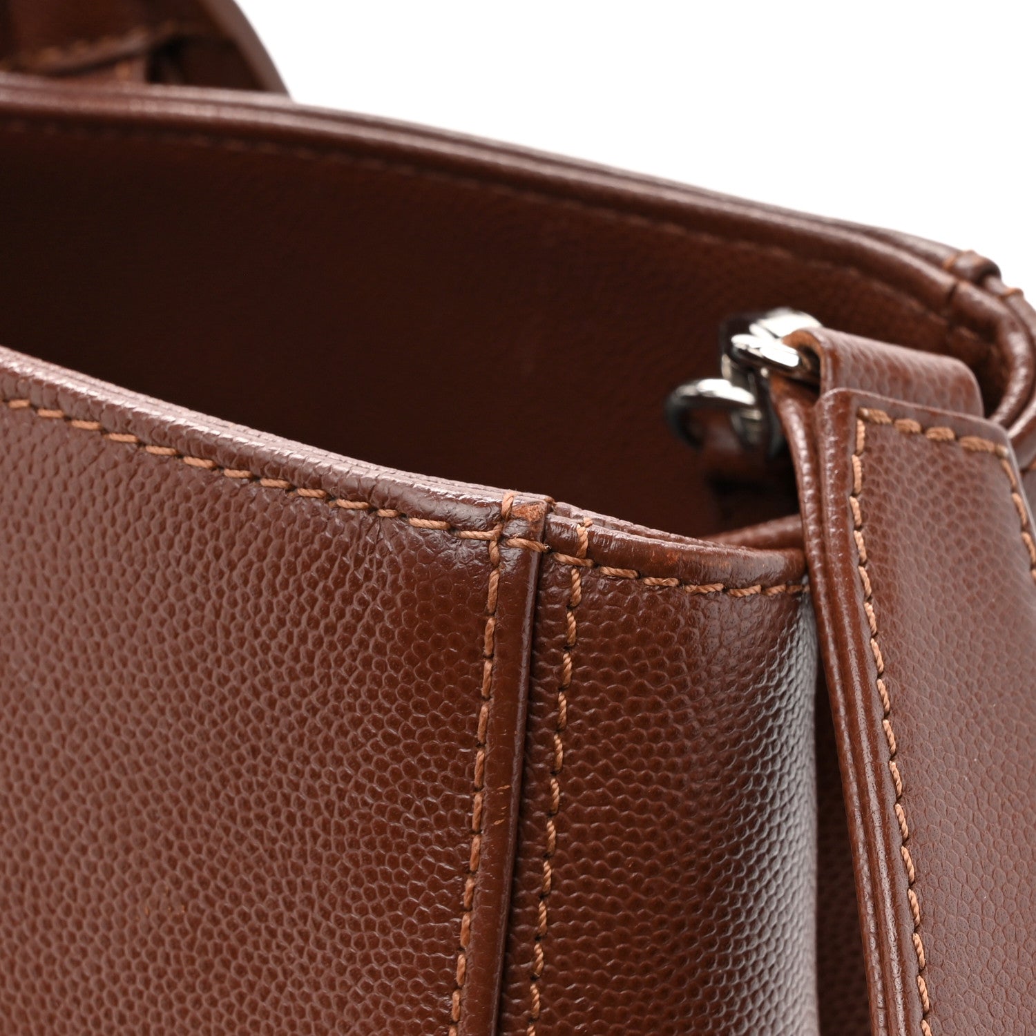 Chanel Caviar Cerf Executive Shopper Tote Brown 13 of 16