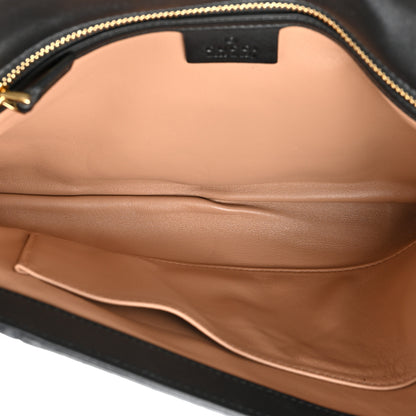 Gucci Snakeskin Rajah Broadway Envelope Clutch Black 5 of 11