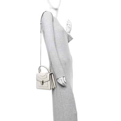 Bulgari Calfskin Serpenti Forever Top Handle White 2 of 13