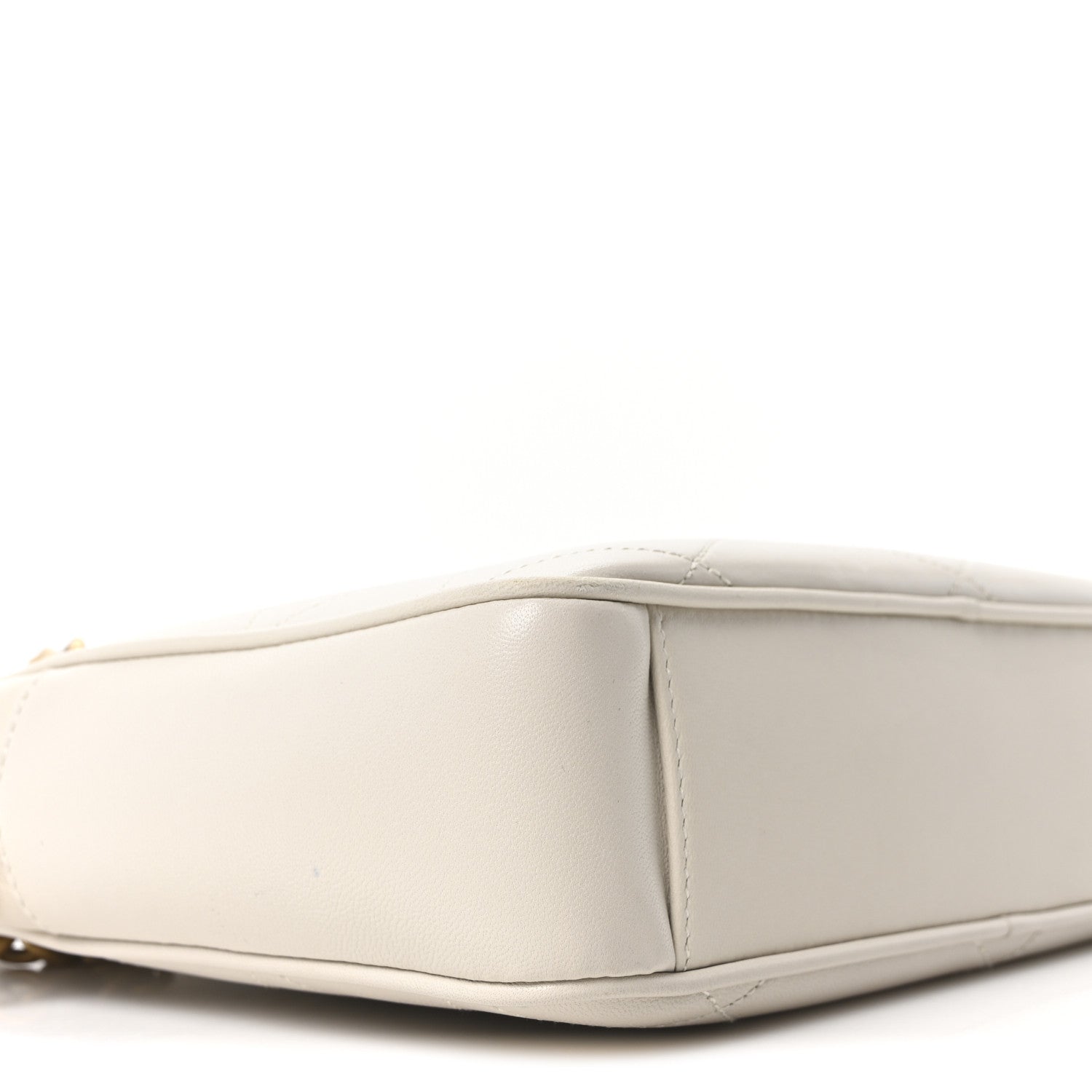 Saint Laurent Lambskin Quilted Le Maillon Chain Strap Crossbody Crema Soft 9 of 10