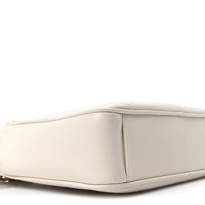 Saint Laurent Lambskin Quilted Le Maillon Chain Strap Crossbody Crema Soft 9 of 10