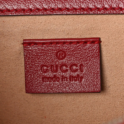Gucci Tweed GG Monogram Small Dionysus Shoulder Bag Black White Romantic Cherry 7 of 9