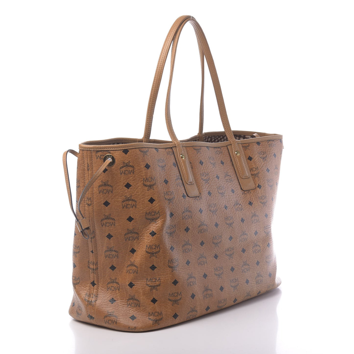 Visetos Large Liz Reversible Shopper Tote Cognac