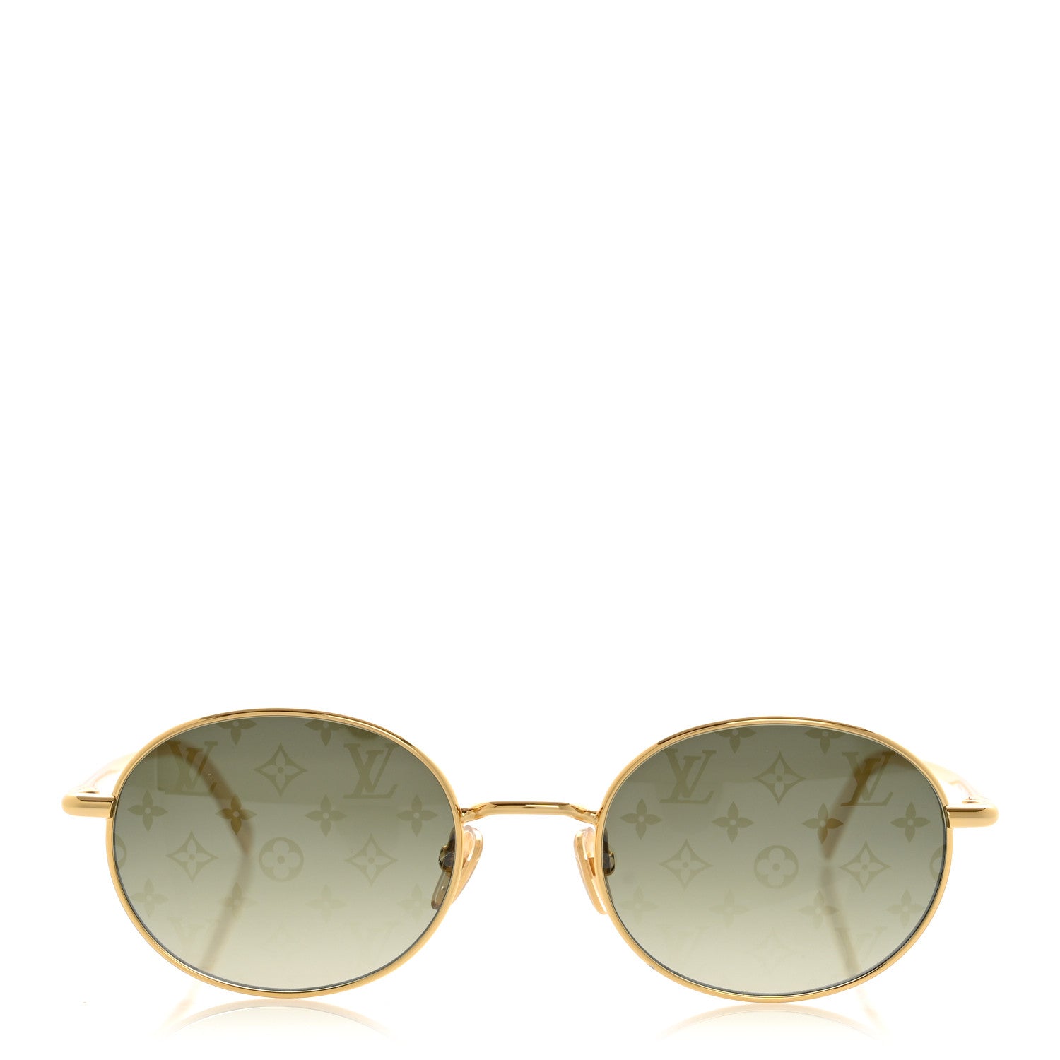 Louis Vuitton LV Bright Round Sunglasses Green 2 of 8